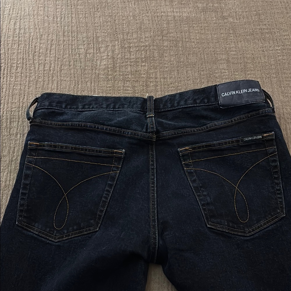Calvin Klein Men's Slim Straight Jeans - Dark Blue